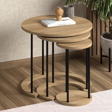 Axis 3’lü Zigon Sehpa –meşe Axis 3’lü Zigon Sehpa –meşe